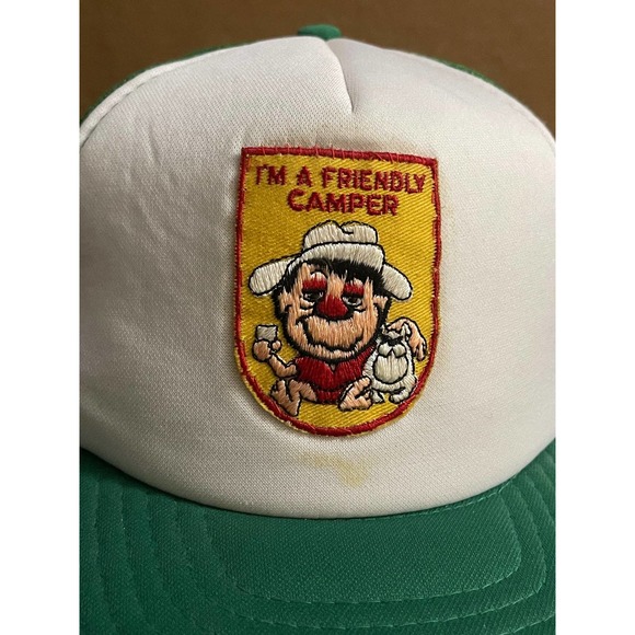Vintage “I’m a Friendly Camper” Snapback Adjustable Trucker‎ Mesh Hat - Picture 2 of 6